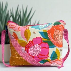 Couture Designs Floral Quilted Crossbody Bag – Colorful Boho Shoulder Purse